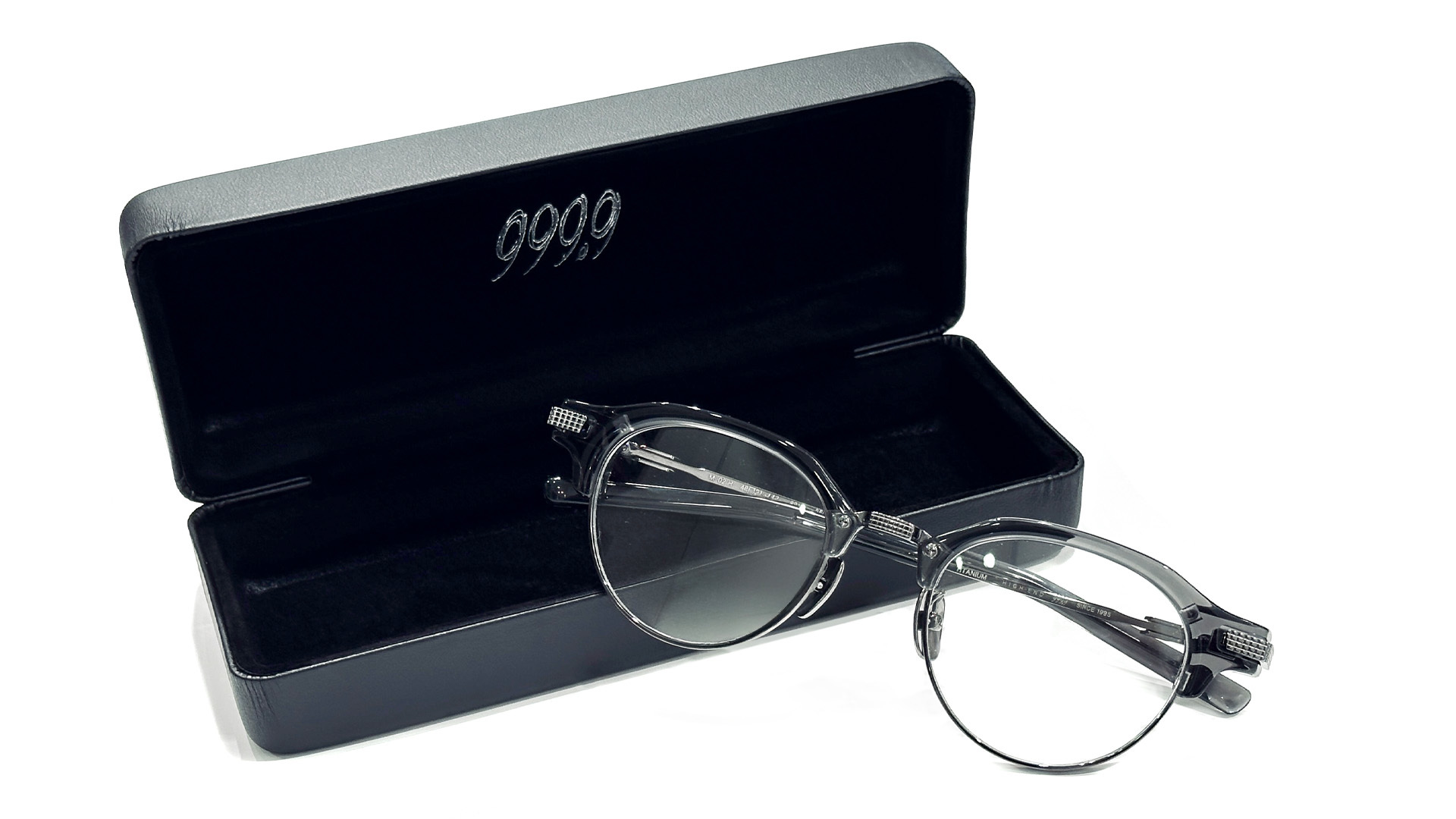 フォーナインズ ハイエンド眼鏡フレーム M-02H 本革張りの専用ハードケース 