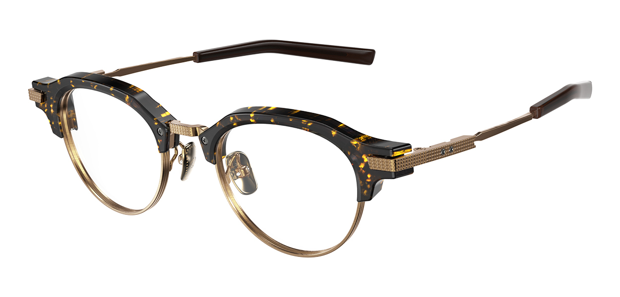 M-02 H col.9303 クリアブラウン × イエロー デミ × アンティークゴールド