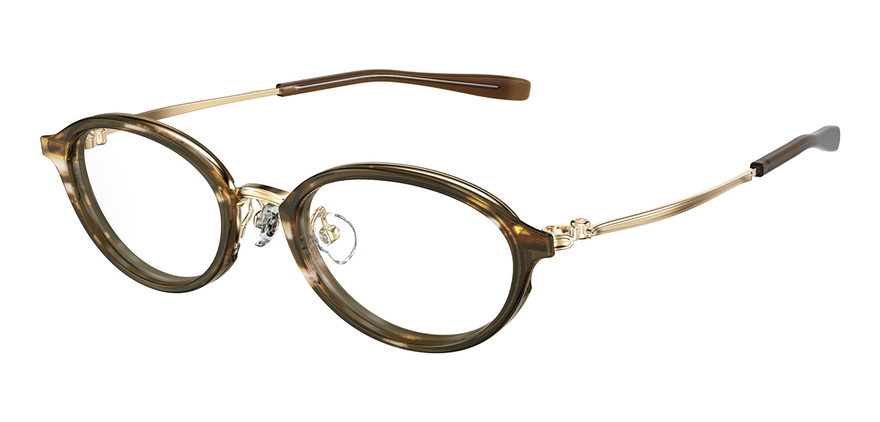 M-146 col.8101 イエローブラウンササ × ホワイトゴールド