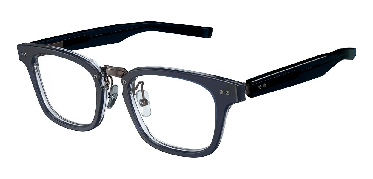 M-155 col.8432 ブルーグレー × クリアブルー レイヤー × ガンメタリックシャーリング