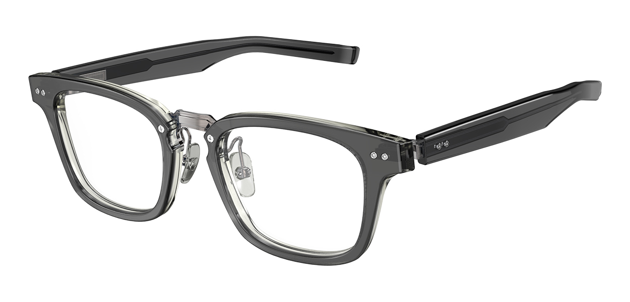 M-155 col.8482 クリスタルスモーク × クリアスモーク レイヤー × グレーシルバーシャーリング