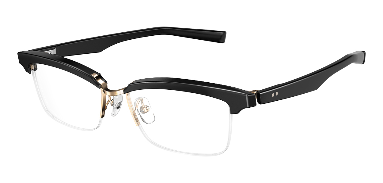 M-802 col.9001 ブラック × ホワイトゴールド