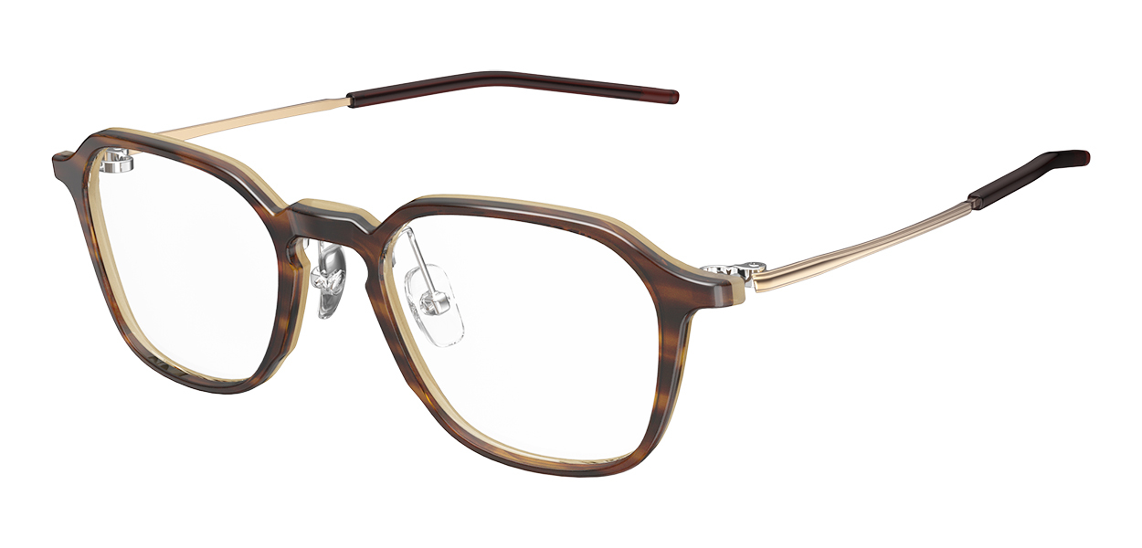 NPM-125 col.9201 ブラウンササ × ペールブラウン レイヤー × ホワイトゴールド
