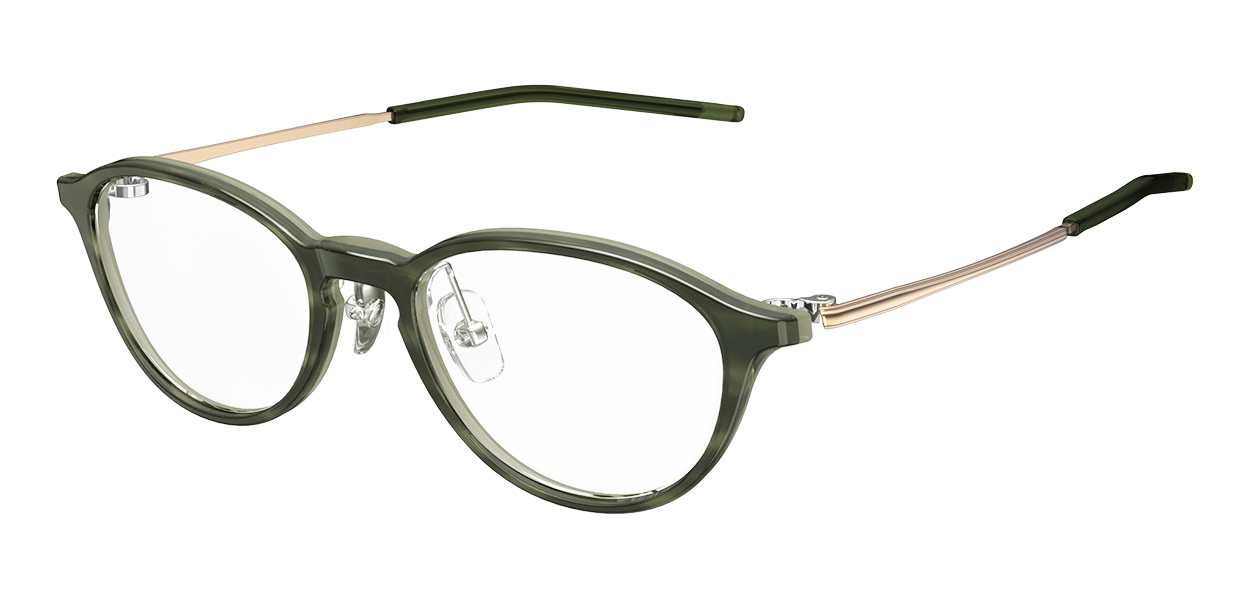 NPM-128 col.9241 グリーンササ × ペールグリーン レイヤー × ホワイトゴールド