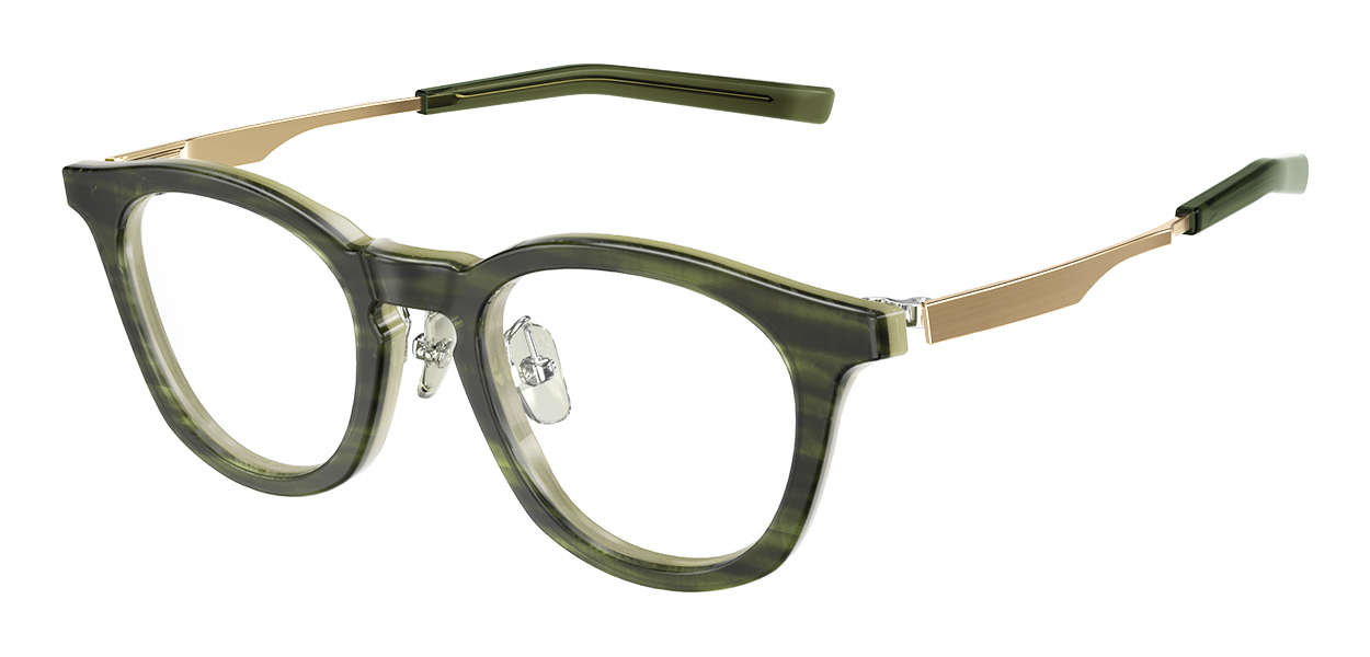 NPM-152 col.9241 グリーンササ × ペールグリーン レイヤー × ホワイトゴールドシャーリング