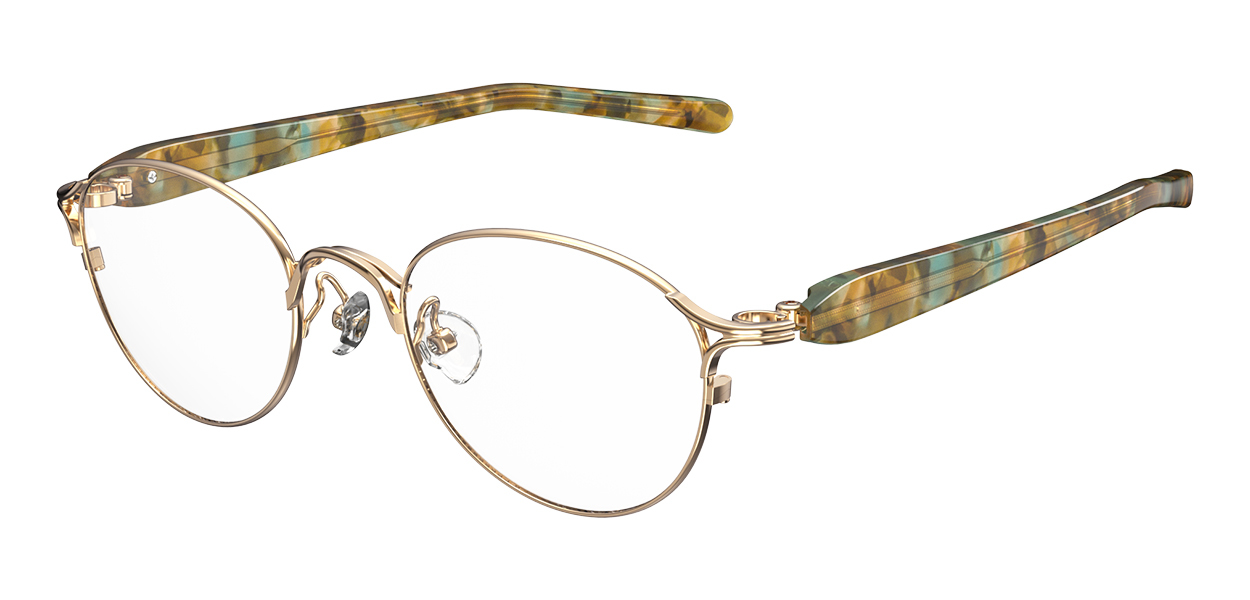 S-790T col.1964 ホワイトゴールド × グリーン × ブラウン デミ