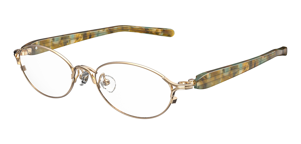 S-791T col.1964 ホワイトゴールド × グリーン × ブラウン デミ