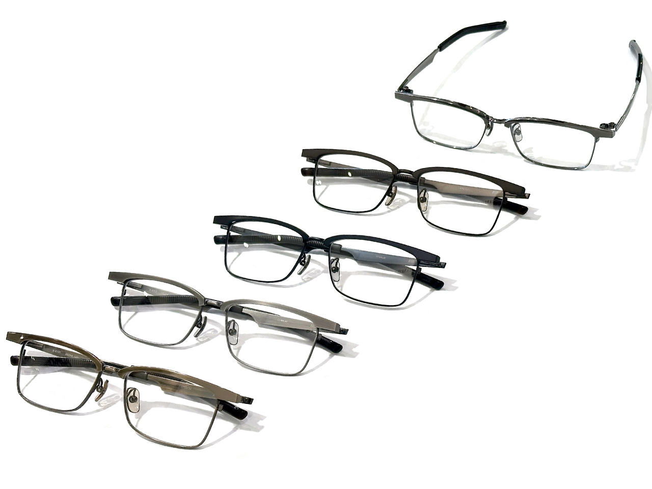 999.9 フォーナインズ メタルブロウ眼鏡フレーム S-870T 5カラー再入荷 茨城県つくば市研究学園 メガネ店